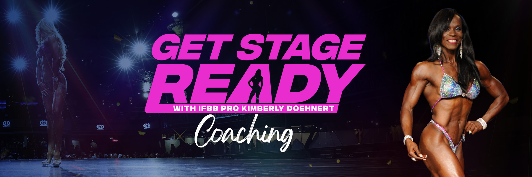 Coach Kim coaching on stage